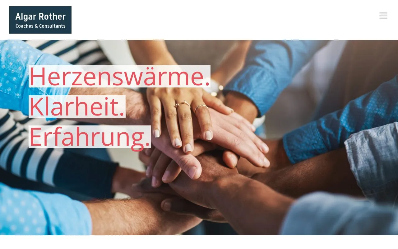 Startseite der Unternehmensberatung Rothers