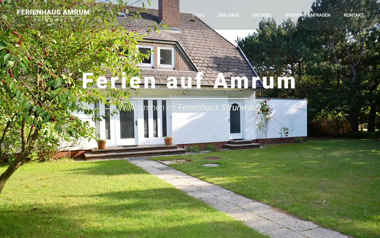 Startseite des Ferienhauses Strunwai 9 auf Amrum